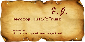 Herczog Juliánusz névjegykártya